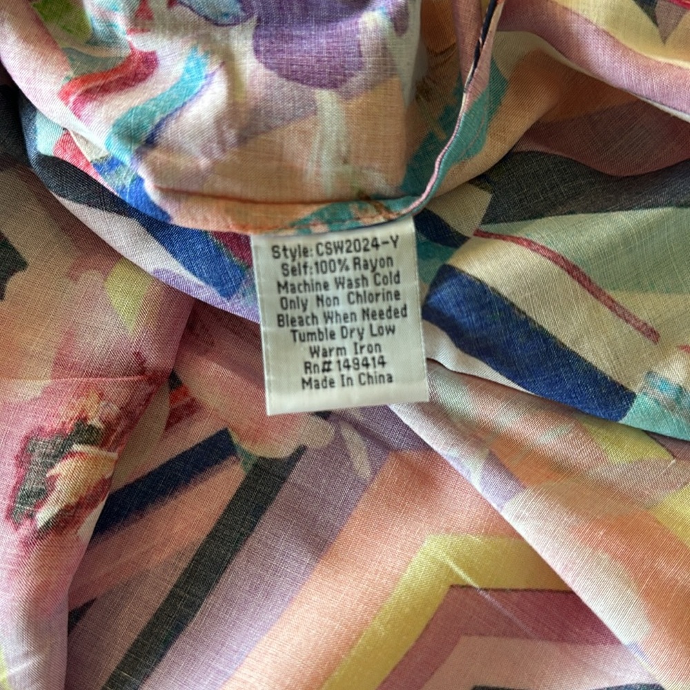 Johnny Was NWOT Summer Days Kimono swim coverup. Size L/XL - Picture 4 of 7
